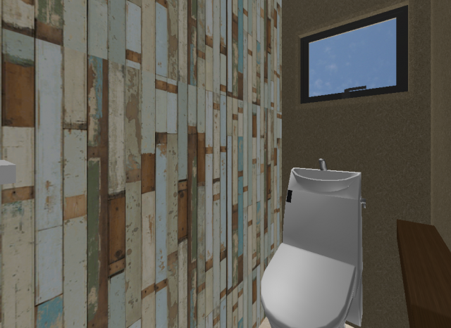 トイレの壁にこだわってみる 倉敷市船穂ｔ様邸 株式会社サンオリエント
