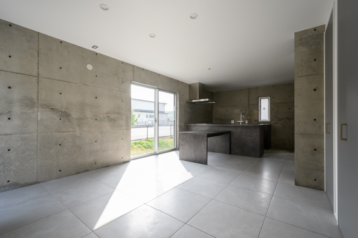 外断熱RC住宅のLDK