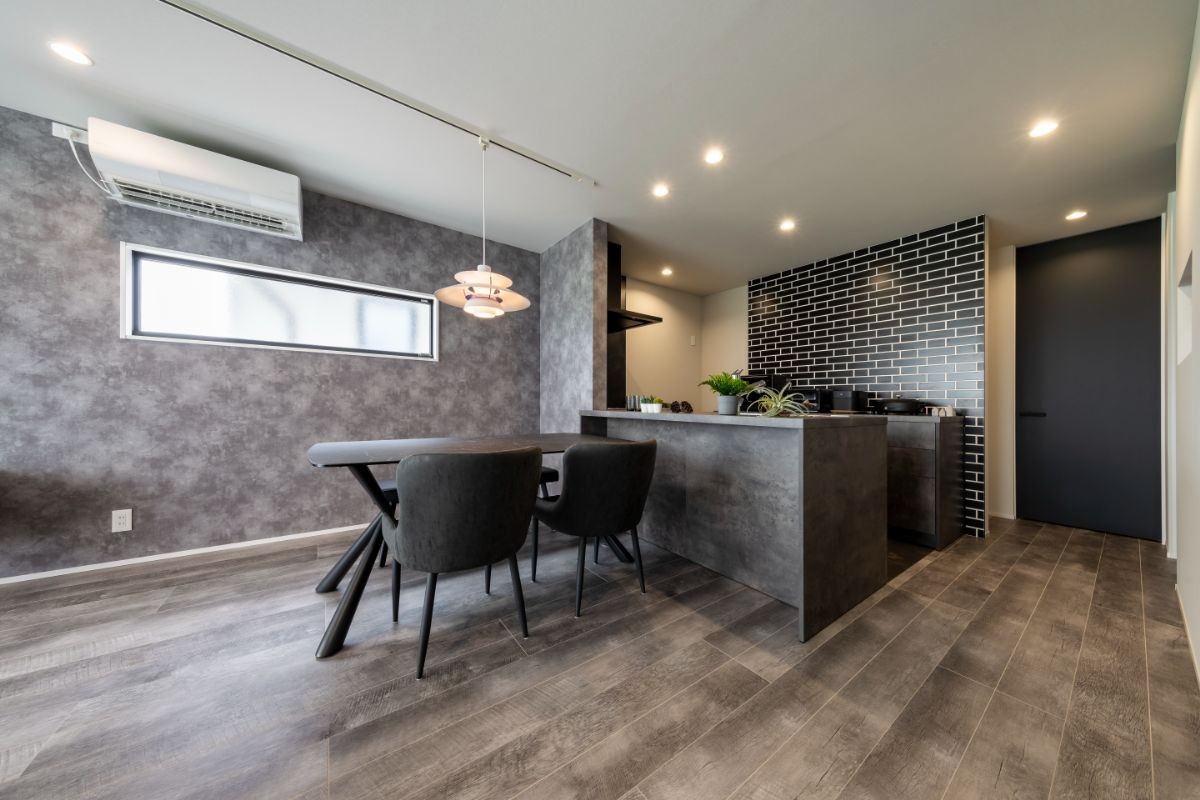 グレーインテリアのLDK