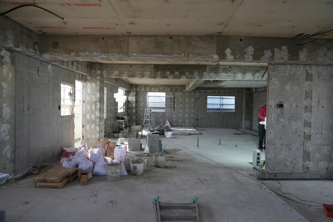 RC住宅のリノベーション工事中